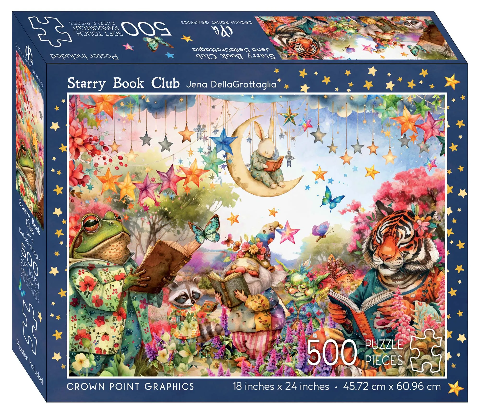 Starry Book Club- 500 piece jigsaw puzzle with poster