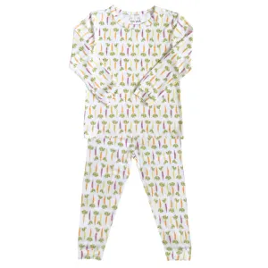 Toddler Pajama Set in Colorful Carrots