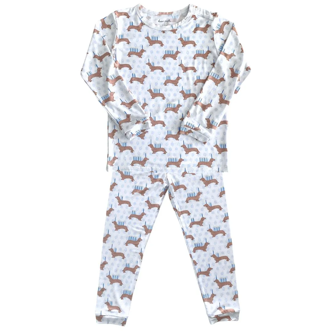 Toddler Pajama Set in Holiday Dogs Christmas