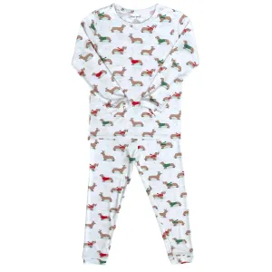 Toddler Pajama Set in Holiday Dogs Christmas