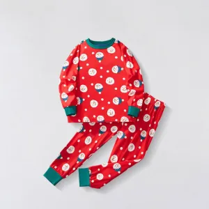 Toddler/Kid's Christmas Snowman Print Design Pajama Set