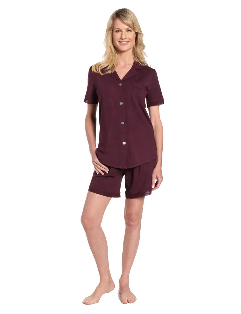 Womens Eco-PJ Bamboo Short Pajama Set